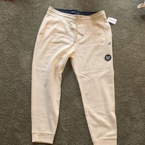 Nautica NWT Men’s Cream Jogger Sweatpants with Drawstring size XL
